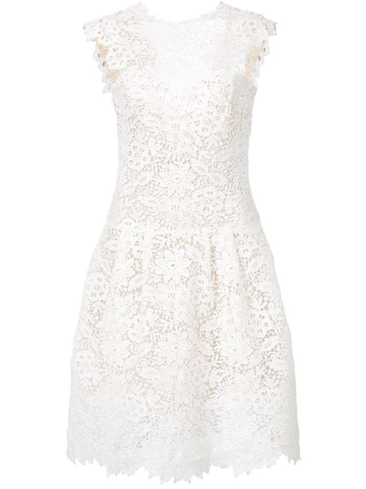 Monique Lhuillier Flared Lace Dress