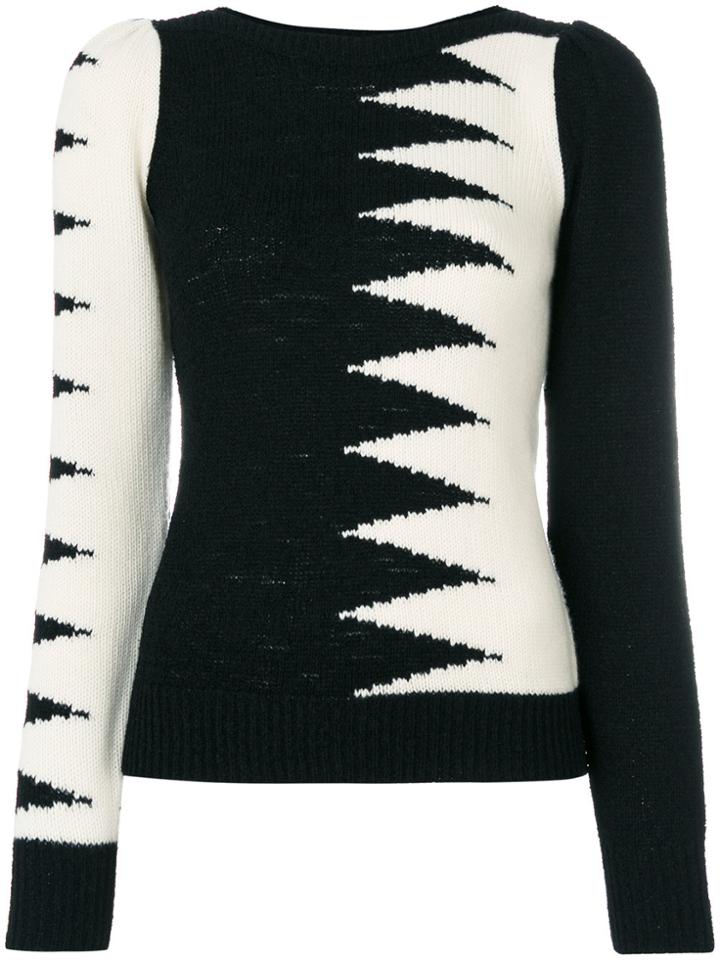Marc Jacobs Zig Zag Panel Top - Black