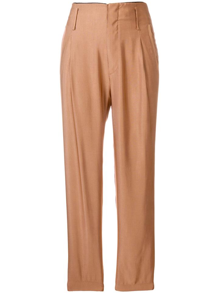 Forte Forte Pleat Detail Tailored Trousers - Nude & Neutrals