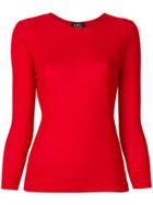 A.p.c. Ribbed Crew Neck Jumper - Red