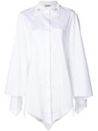 Nina Ricci Monogram Collar Trapeze Shirt - White