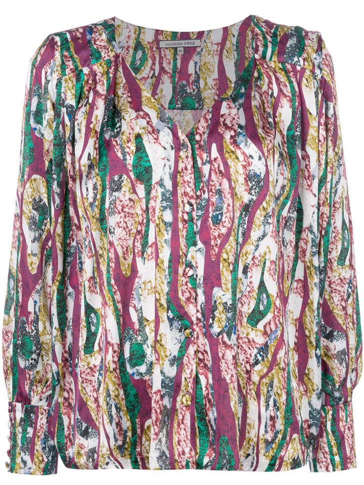 Maison Père Long Sleeve Printed Shirt - Multicolour