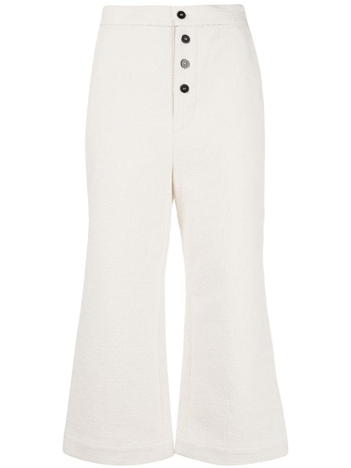 Renli Su Cropped Flared Trousers - Neutrals