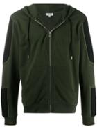 Kenzo Dual-fabric Zipped Hoodie - Green