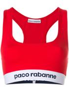 Paco Rabanne Cropped Sports Bra Top - Red