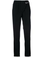 Paco Rabanne - Cropped High Waisted Trousers - Women - Silk/acetate/viscose - 36, Black, Silk/acetate/viscose
