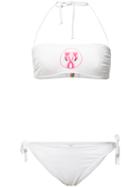 Moschino Flamingo Bikini Set, Women's, Size: 3, White, Polyamide/spandex/elastane