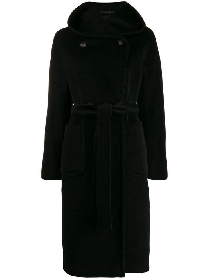 Tagliatore Wool Double Breasted Coat - Black