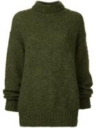 I Am Studio Oversized Turtleneck Jumper - Green
