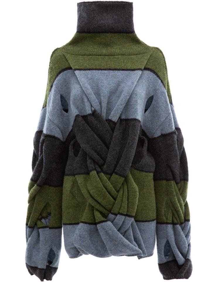 Jw Anderson Oversized Twist Front Jumper - Blue