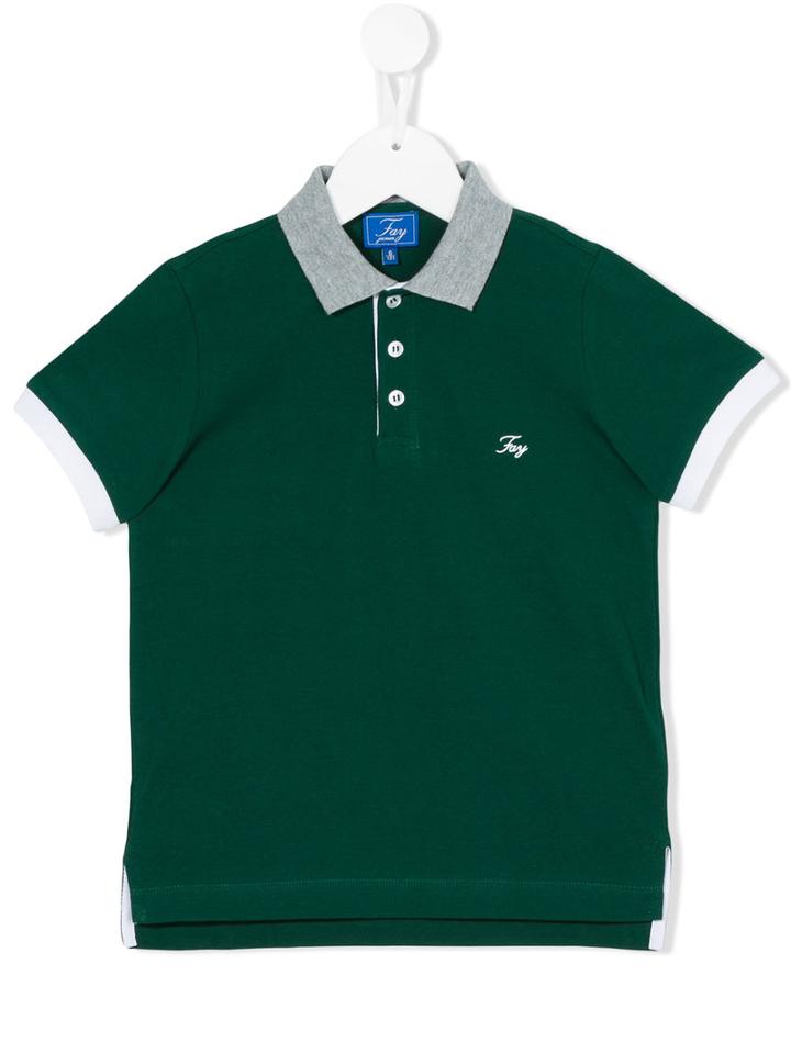 Fay Kids - Logo Polo Shirt - Kids - Cotton - 12 Yrs, Boy's, Green