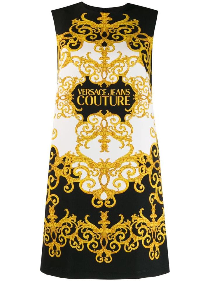 Versace Jeans Couture Baroque Print Dress - Black