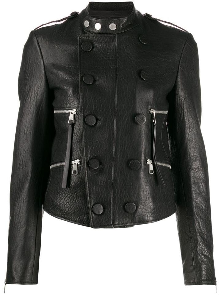 Neil Barrett Double-breasted Biker Jacket - Black