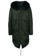 Mr & Mrs Italy Padded Parka With Fur Trimmed Hood - Green