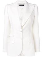Dolce & Gabbana Stitching Details Fitted Blazer - White