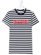 Moschino Kids Striped T-shirt - Blue