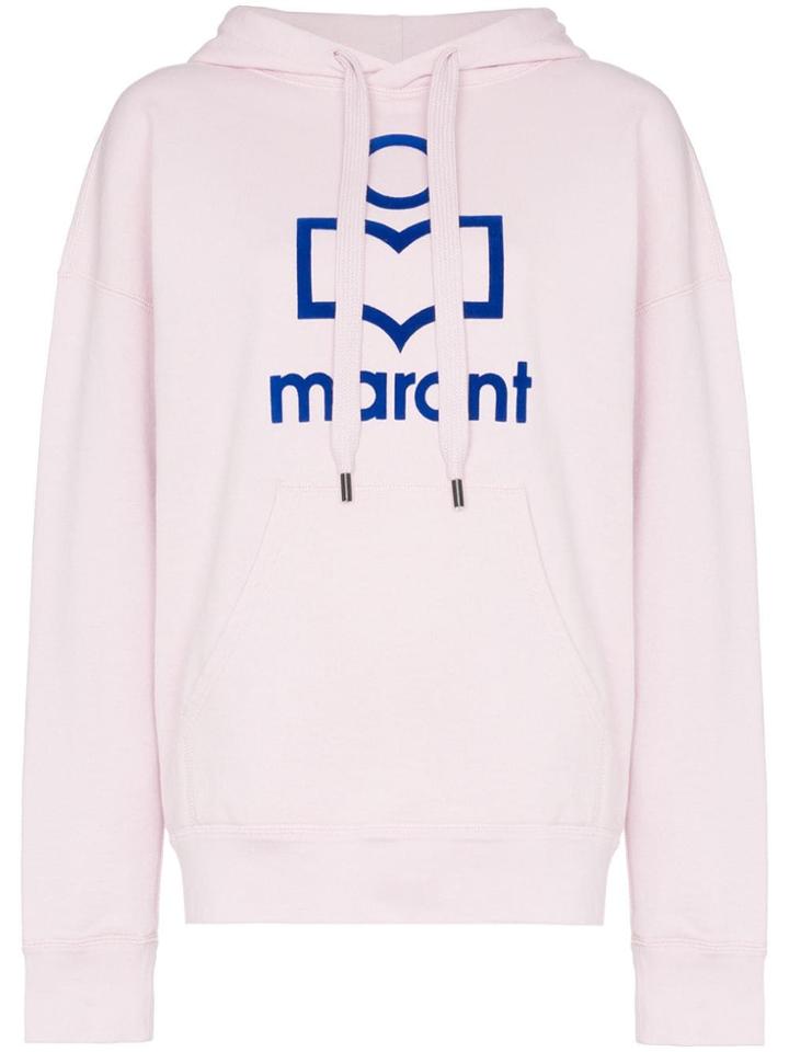 Isabel Marant Étoile Mansel Logo Cotton Hoodie - Pink
