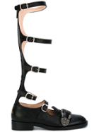 Gucci Queercore Brogue Knee Boots - Black