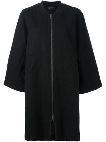 Andrea Ya'aqov Zipped Bomber Coat, Women's, Size: Small, Black, Silk/cotton/polyamide/virgin Wool