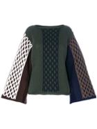 J.w.anderson - Cable Knit Jumper - Women - Cotton/polyamide/virgin Wool - M, Green, Cotton/polyamide/virgin Wool