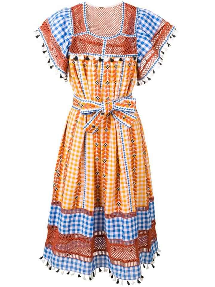 Dodo Bar Or Gingham Print Dress - Blue