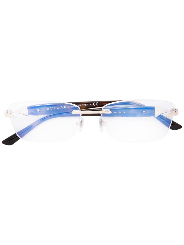 Bulgari - Square Shaped Glasses - Women - Acetate/metal - 55, Brown, Acetate/metal