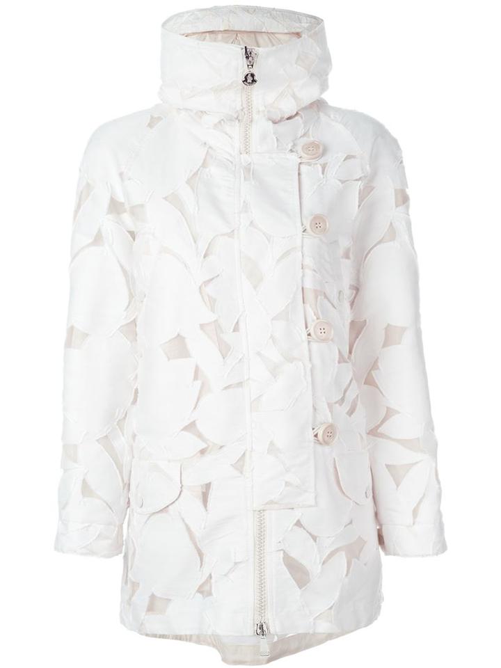 Moncler Floral Applique Padded Coat