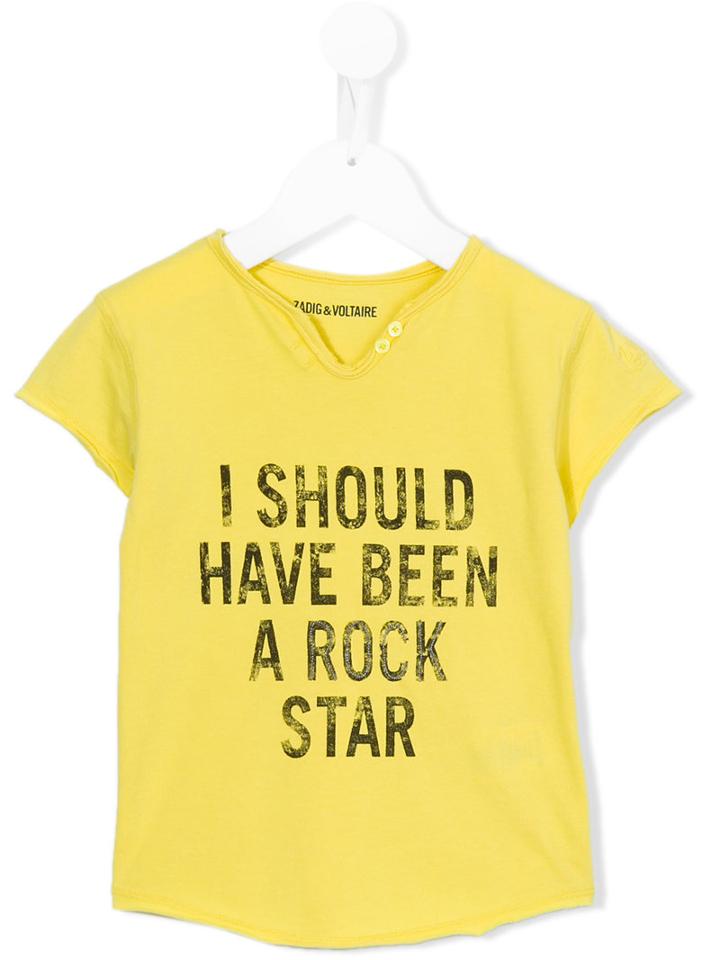 Zadig & Voltaire Rockstar T-shirt, Girl's, Size: 12 Yrs, Yellow/orange