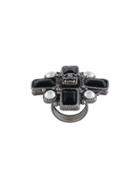 Chanel Pre-owned Cross Ring - Black