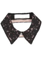 Fleur Du Mal 'tokyo' Lace Collar, Women's, Black, Cotton/ramie/polyamide