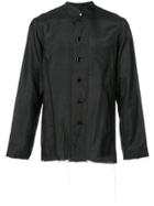 Takahiromiyashita The Soloist Mandarin Collar Sheen Shirt - Black