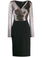 Lauren Ralph Lauren V-neck Midi Dress - Black