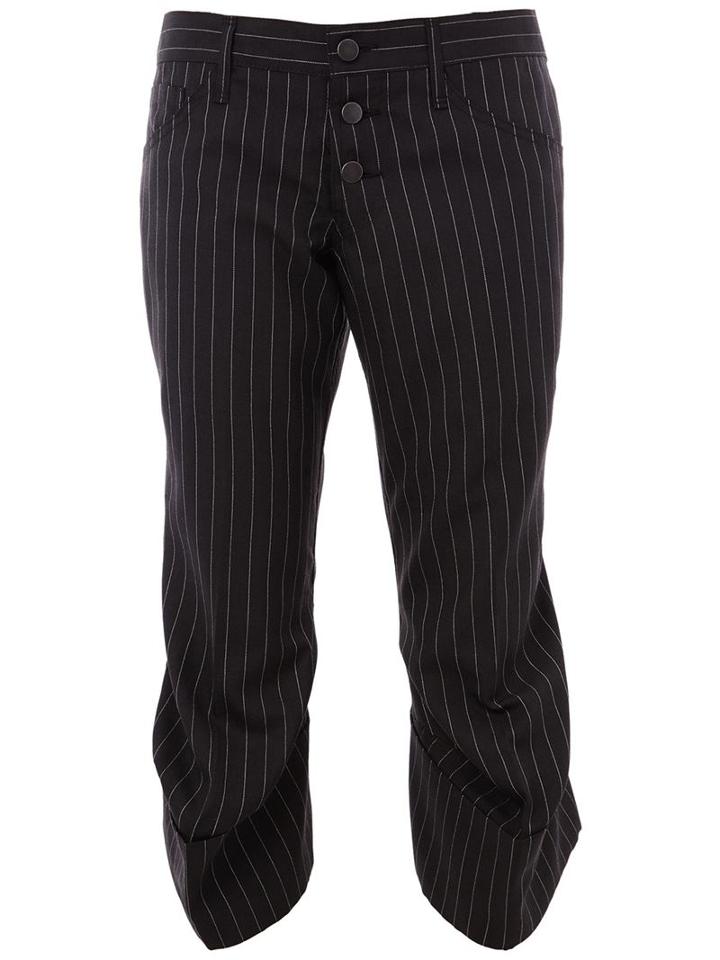 Christopher Nemeth Striped Cropped Trousers, Men's, Size: Medium, Blue, Polyester/cupro/wool