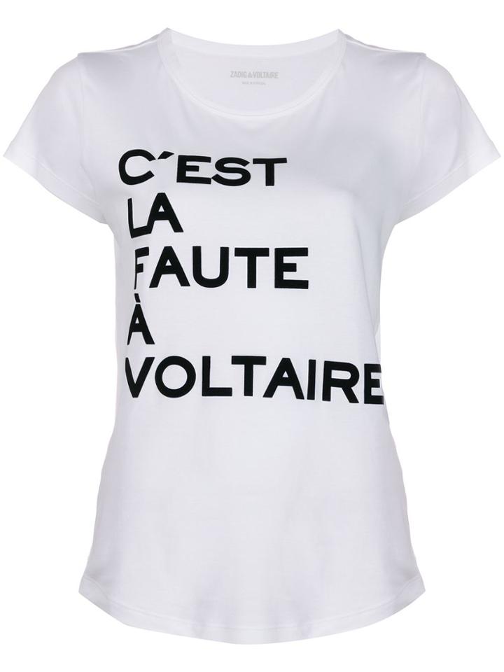 Zadig & Voltaire C'est La Faute À Voltaire T-shirt - White