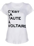Zadig & Voltaire C'est La Faute À Voltaire T-shirt - White