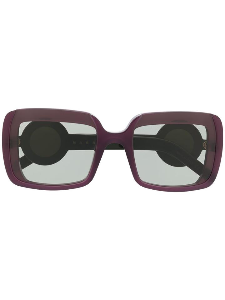 Marni Eyewear Square Shaped Sunglasses - Purple