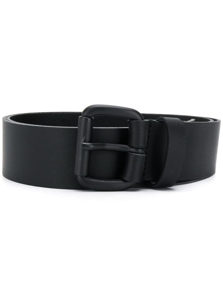 Diesel Leather Belt With Vintage Ring - Black