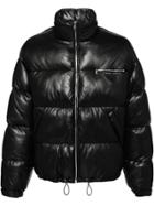 Prada Nappa Leather Puffer Jacket - Black
