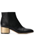 Sergio Rossi Contrast Heel Ankle Boots - Black