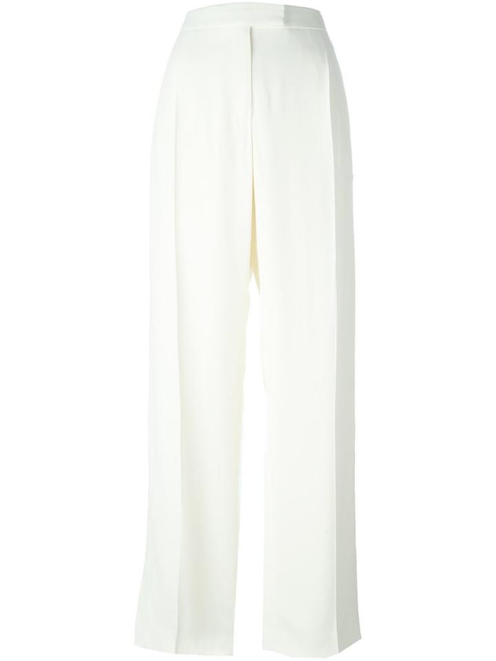Alexander Mcqueen Straight-leg Trousers, Women's, Size: 42, Nude/neutrals, Acetate/viscose/cupro
