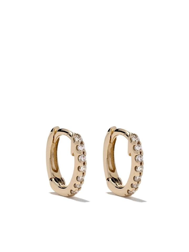 Dana Rebecca 14kt Yellow Gold Mini Huggie Diamond Earrings