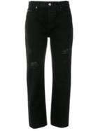 Ck Jeans Cropped Slim-fit Jeans - Black
