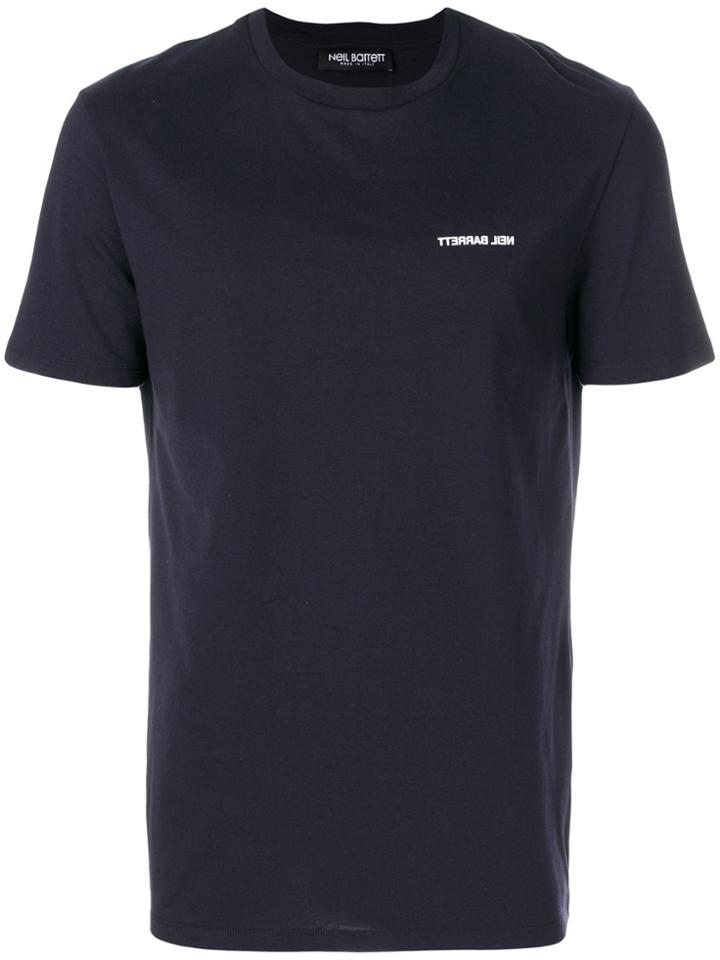 Neil Barrett Flipped Logo T-shirt - Blue