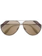 Alexander Mcqueen Eyewear Aviator Sunglasses - Brown