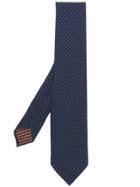 Kiton Polka-dot Embroidered Tie - Blue