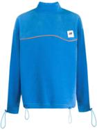Ader Error Funnel Neck Contrast Piping Jumper - Blue