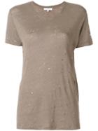 Iro - Clay Distressed T-shirt - Women - Linen/flax - Xs, Nude/neutrals, Linen/flax