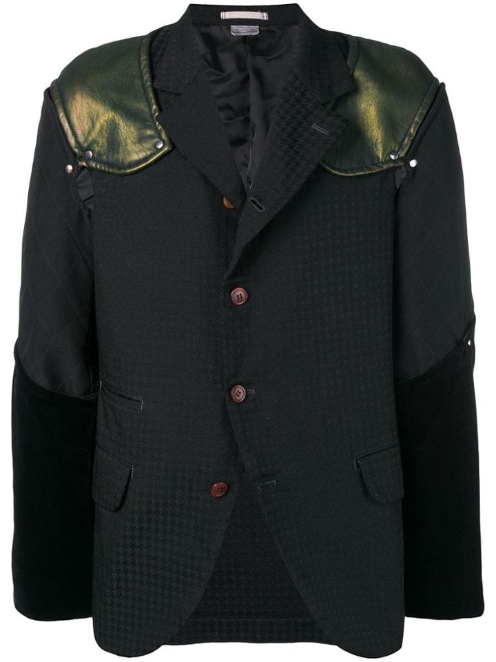 Comme Des Garçons Vintage 2000's Shoulder Appliqués Jacket - Black