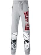 Philipp Plein - Skull Print Jogging Pants - Men - Cotton - L, Grey, Cotton