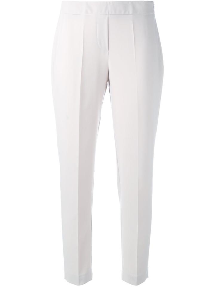 D.exterior - Slim-fit Trousers - Women - Polyester - 42, Women's, Nude/neutrals, Polyester